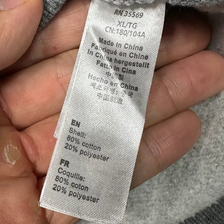 [BUNJANG] Alpha Industries Gray Hoodie XL / 알파인더스트리 그레이 후드티 XL