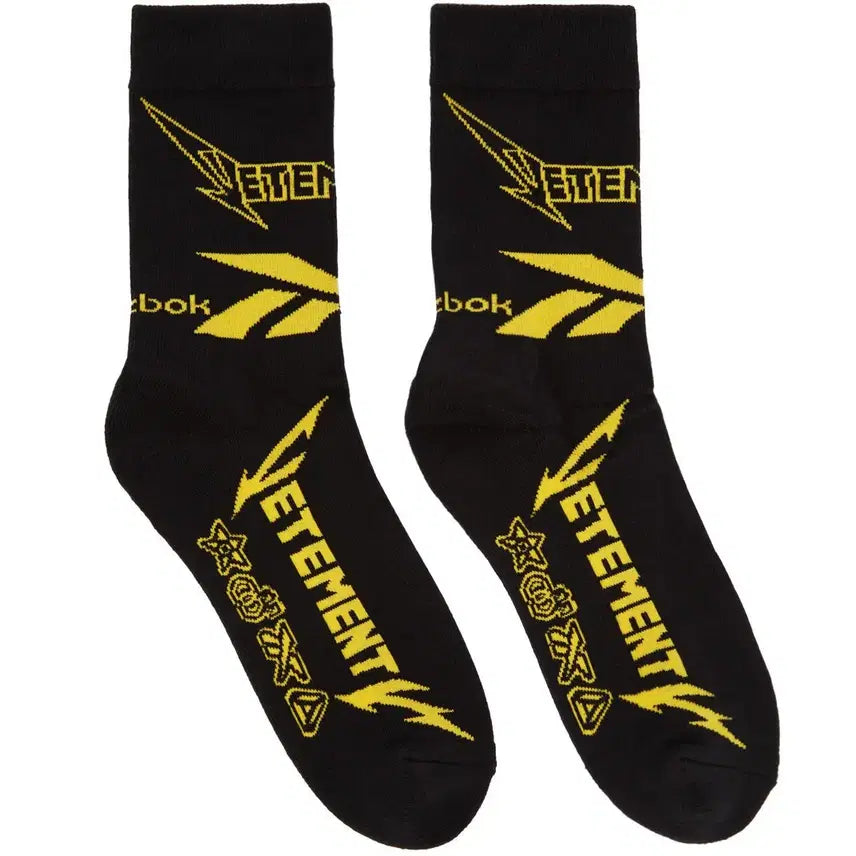 [BUNJANG] VETEMENTS Reebok Lightning Socks / VETEMENTS 베트멍 리복 화이트 블랙 번개 양말