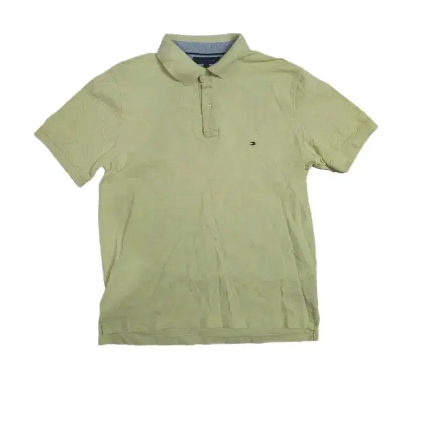 [BUNJANG] Tommy Hilfiger Yellow Cotton Pique Polo Shirt / [XL] 타미힐피거 옐로우 코튼 피케 폴로 셔츠