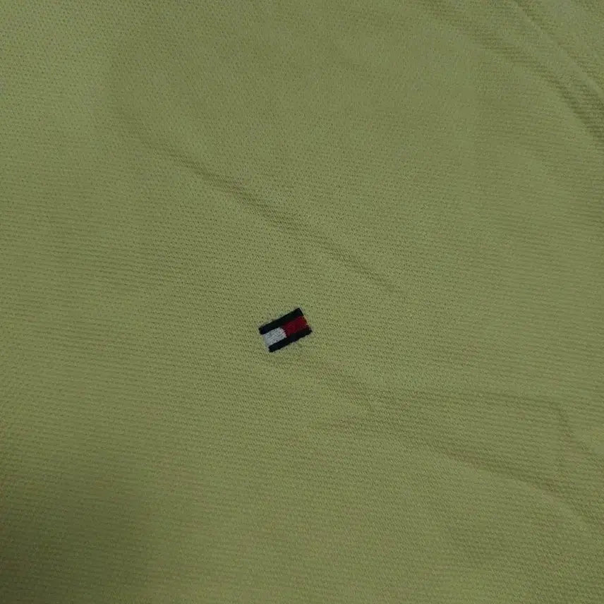 [BUNJANG] Tommy Hilfiger Yellow Cotton Pique Polo Shirt / [XL] 타미힐피거 옐로우 코튼 피케 폴로 셔츠