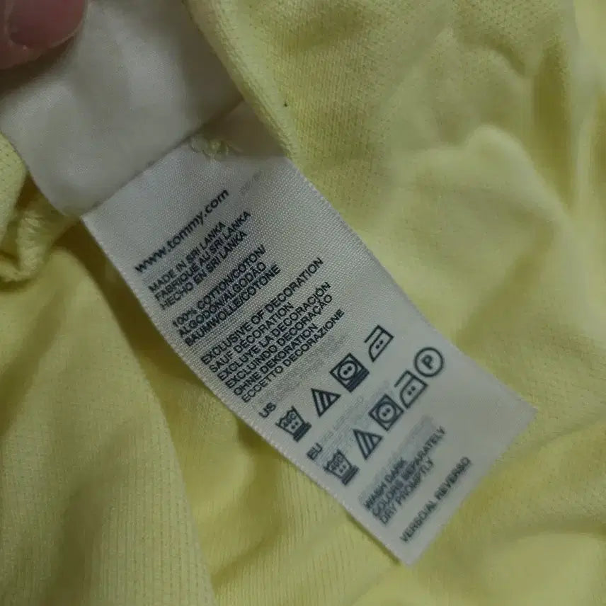 [BUNJANG] Tommy Hilfiger Yellow Cotton Pique Polo Shirt / [XL] 타미힐피거 옐로우 코튼 피케 폴로 셔츠
