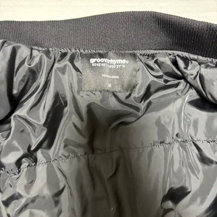 [BUNJANG] Groove Rhyme Black Bomber Jacket (M) / 그루브라임 항공점퍼 블랙 M