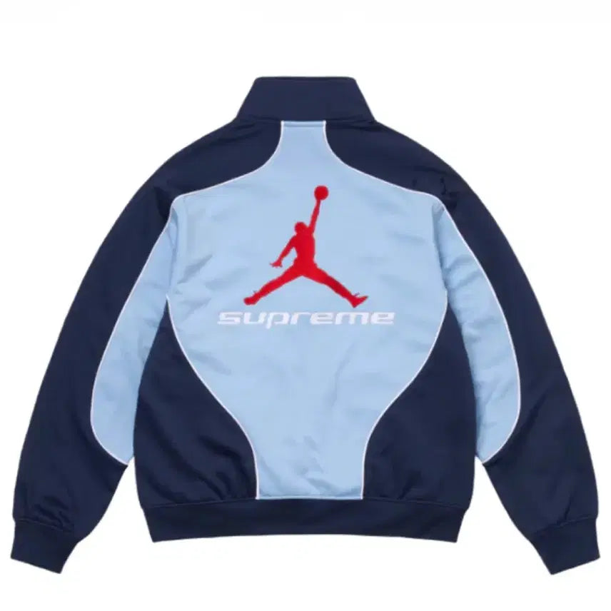 [BUNJANG] Supreme x Jordan Track Jacket Navy/Blue / 슈프림 x 조던 트랙 자켓 네이비/블루