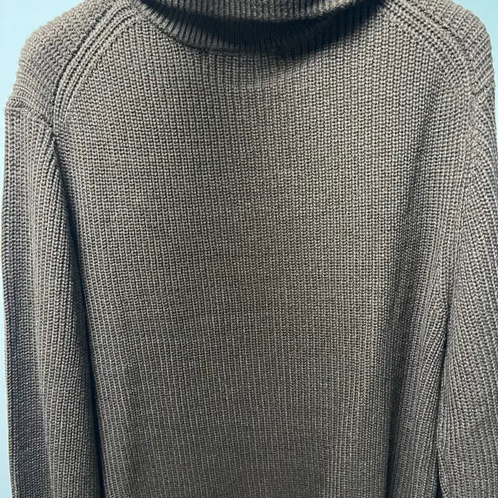 [BUNJANG] Suare Washable Half Zip-up Knit Brown / 수아레 워셔블 하프 집업 니트 브라운