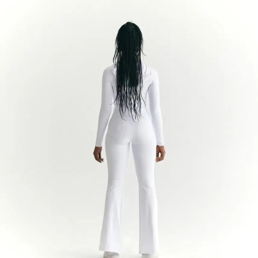 [BUNJANG] Hip Sisters Creora White Hoodie Zip-up Set / 힙시스터즈 크레오라 화이트 후드집업 세트