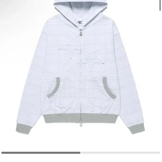 [BUNJANG] Cavish Twin Star Check Hoodie Zip-up / 카비시 트윈스타 체크 후드집업 cavish