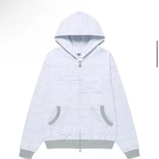 [BUNJANG] Cavish Twin Star Check Hoodie Zip-up / 카비시 트윈스타 체크 후드집업 cavish