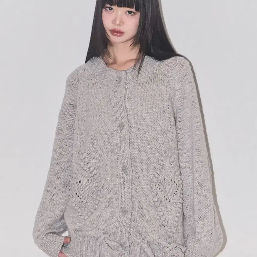 [SOLD OUT] 일리고 플레르 다이아 가디건 그레이 ILLIGO