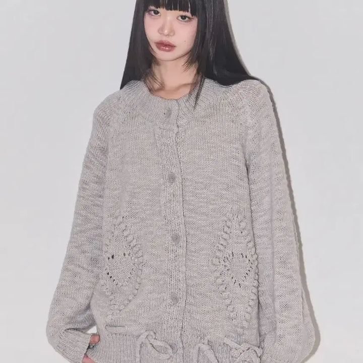 [SOLD OUT] 일리고 플레르 다이아 가디건 그레이 ILLIGO