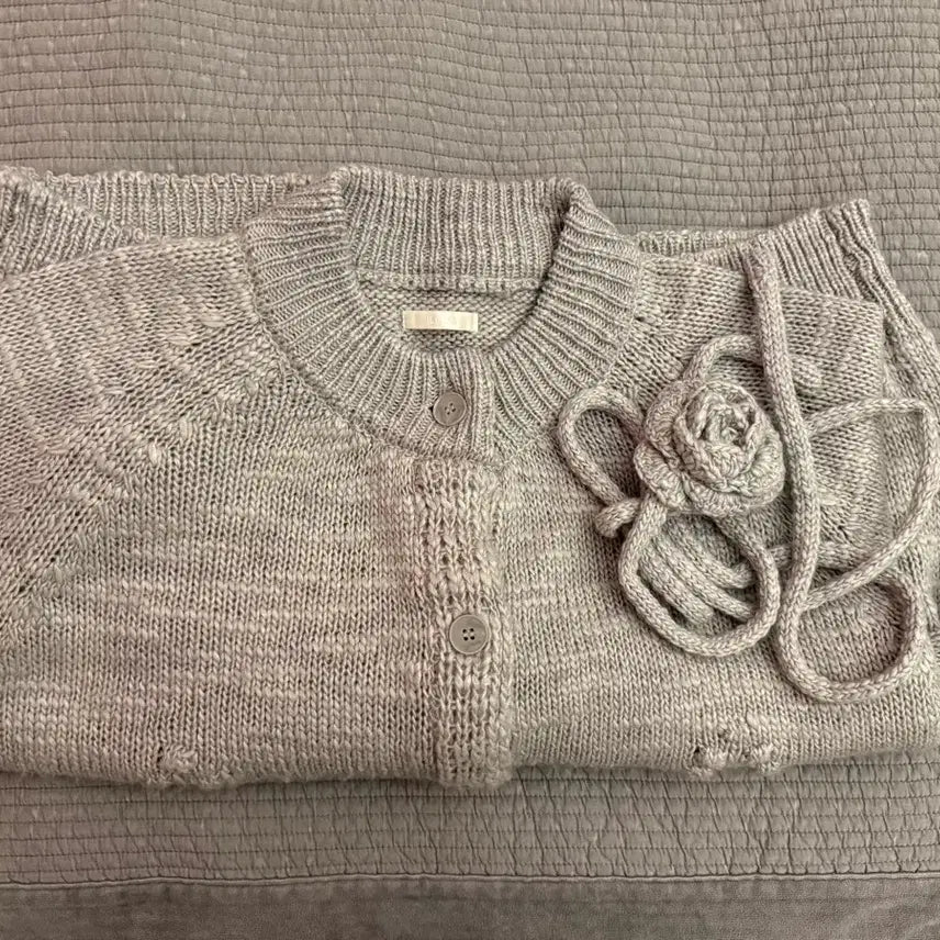 [SOLD OUT] 일리고 플레르 다이아 가디건 그레이 ILLIGO
