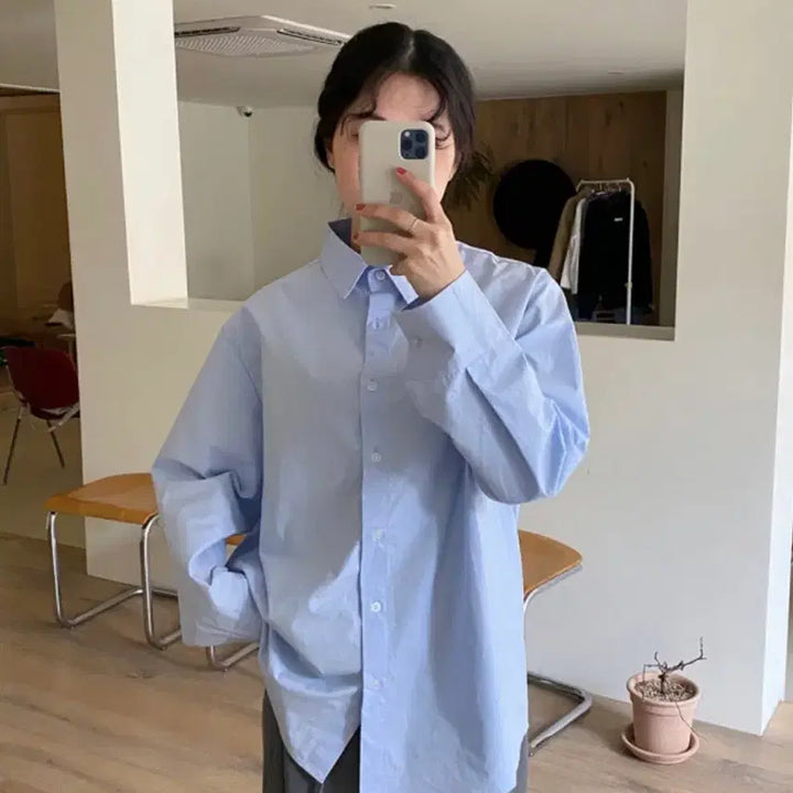 [BUNJANG] Blue Shirt (Unworn) / [미착용] 블루 셔츠