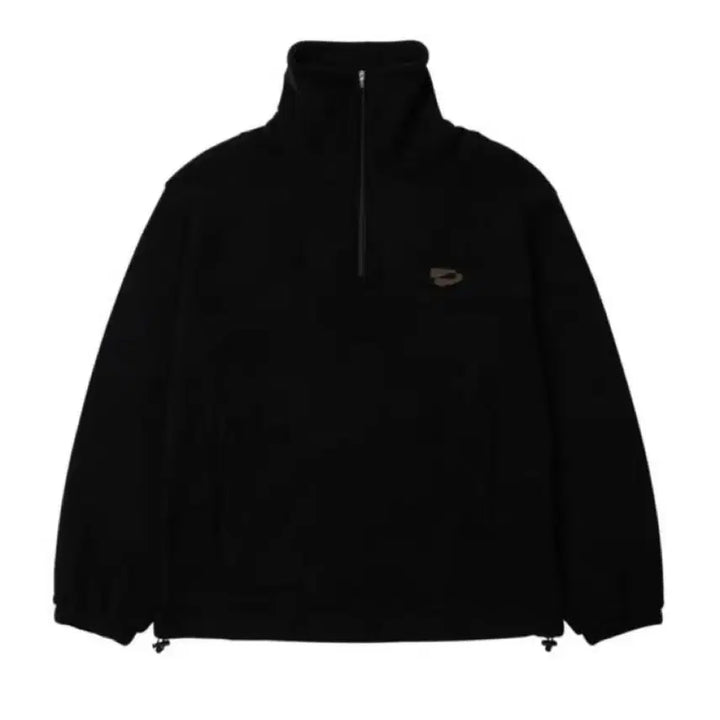 [BUNJANG] Wellbeing Express Black Fleece Half Zip-Up / 웰빙익스프레스 블랙 후리스 반집업