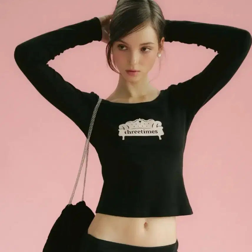 [BUNJANG] 3 Times Pink Sofa Tee - Black / 새상품) 쓰리타임즈 pink sofa tee 쓰리타임즈 핑크소파티 블랙