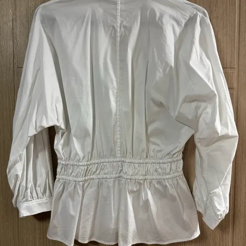 [BUNJANG] Lauren Cotton Blend Peplum Blouse / Lauren 로렌 코튼 블렌드 페플럼 블라우스