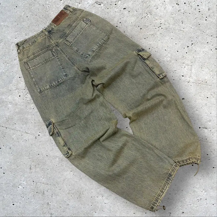 [BUNJANG] Sculptor Vintage Washed Cargo Denim Pants / [S] 스컬프터 빈티지 워싱 카고 데님 팬츠 D202