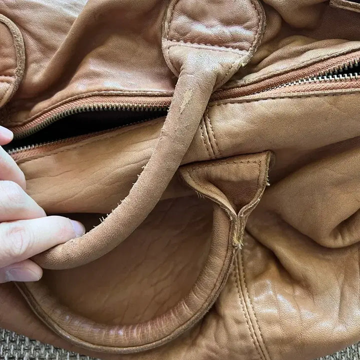 [BUNJANG] Leather Tote Bag / 가죽 토트백