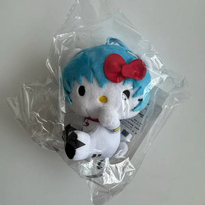[BUNJANG] Evangelion Hello Kitty Rei Ayanami Keyring Doll / 에반게리온 헬로키티 콜라보 레이 키링 인형