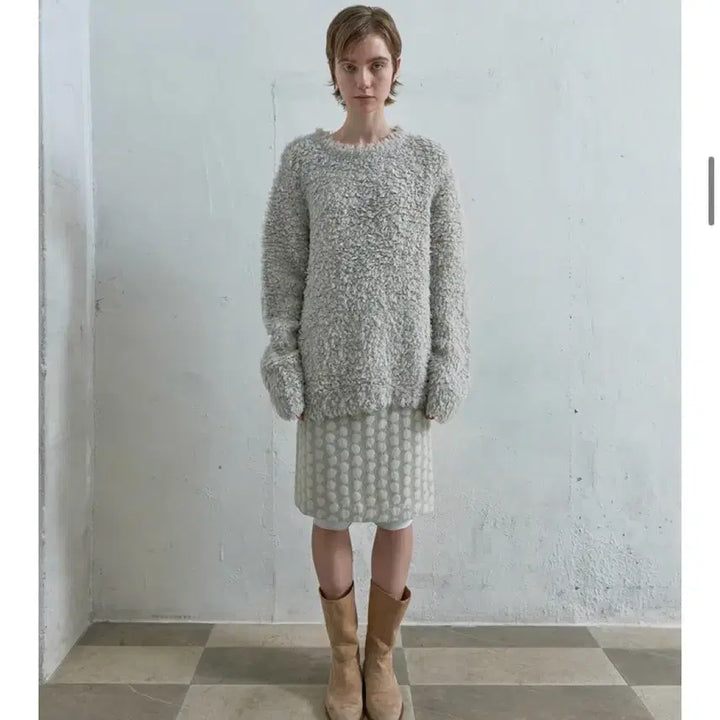 [BUNJANG] Nothing Everthing Knit Sweater / 낫띵에브리띵 니트 그레이아이보리