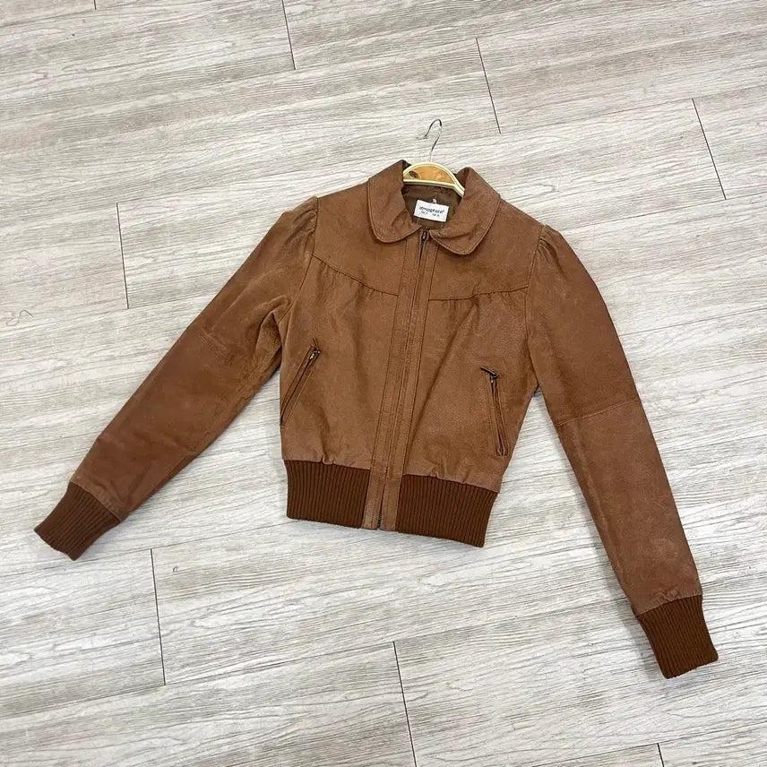 [BUNJANG] Atmosphere Suede Brown Jacket / atmosphere 스웨이드 브라운 자켓 딱붙