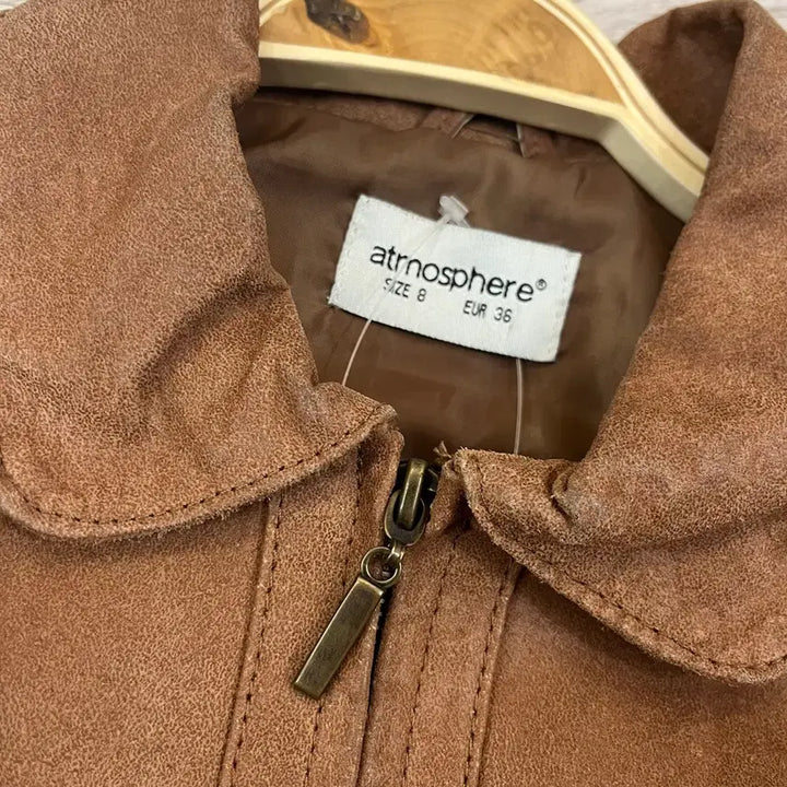 [BUNJANG] Atmosphere Suede Brown Jacket / atmosphere 스웨이드 브라운 자켓 딱붙
