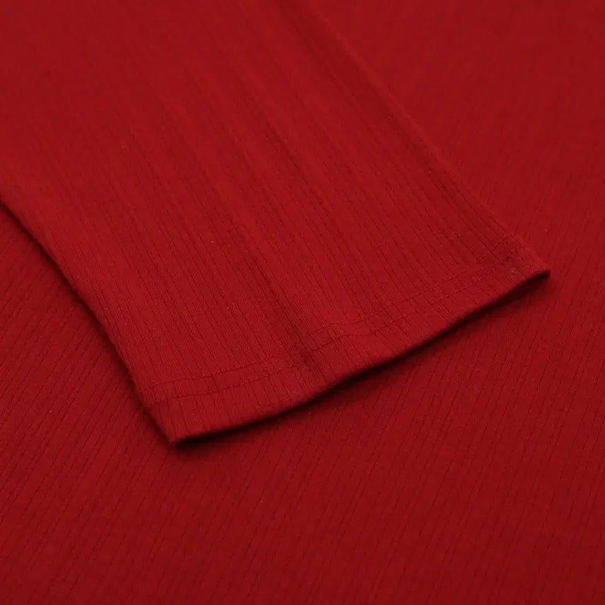 [BUNJANG] GC T5718 Double Henley-neck Sleeve T-shirt / GC T5718 Face Double Henley-neck Sleeve