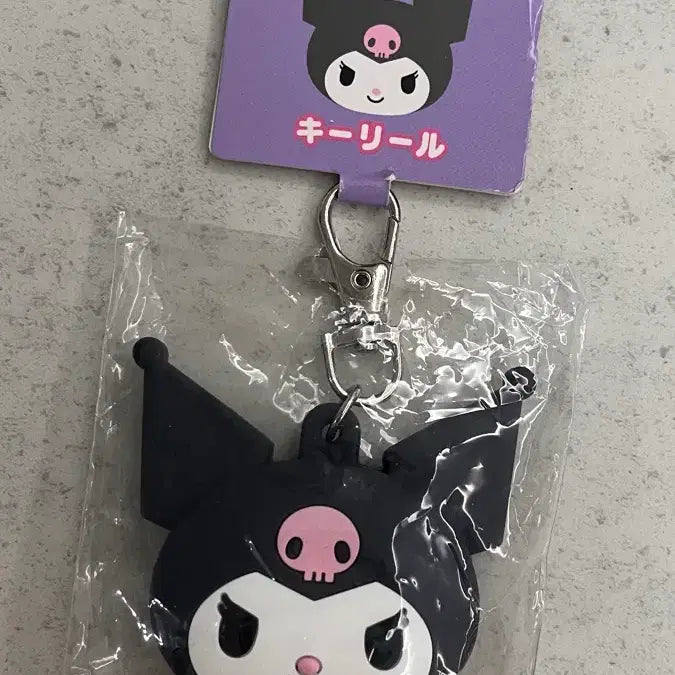 [BUNJANG] Kuromi Retractable Pass Keyring / 쿠로미 릴패스 키링 새상품