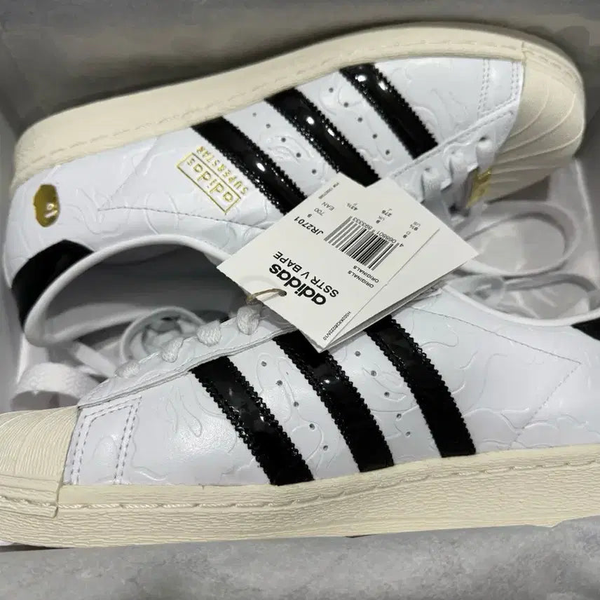 [BUNJANG] Adidas Bape Superstar White Sneakers / 아디다스 베이프 슈퍼스타 화이트 275