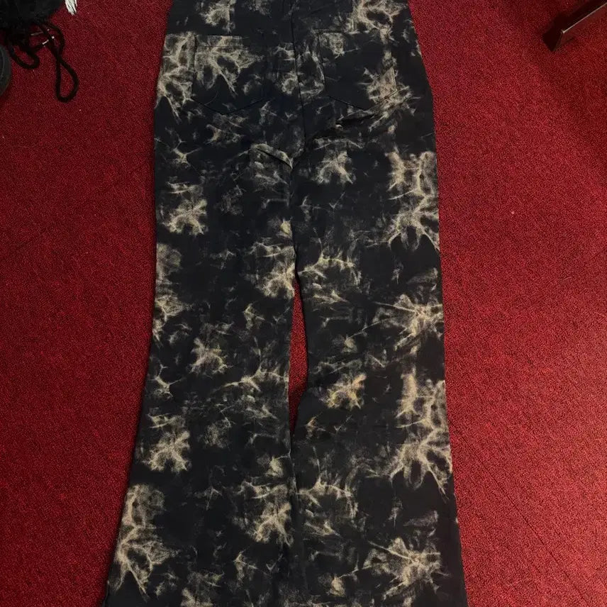 [BUNJANG] Wave Tie-dye Pants Black S / 웨이브 타이다이 팬츠 블랙 S