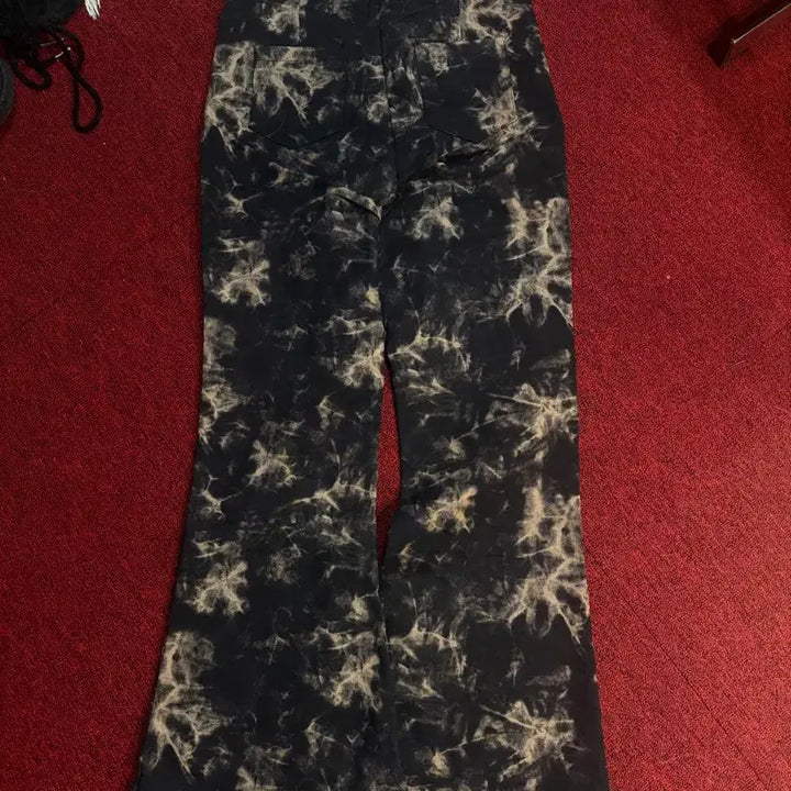 [BUNJANG] Wave Tie-dye Pants Black S / 웨이브 타이다이 팬츠 블랙 S
