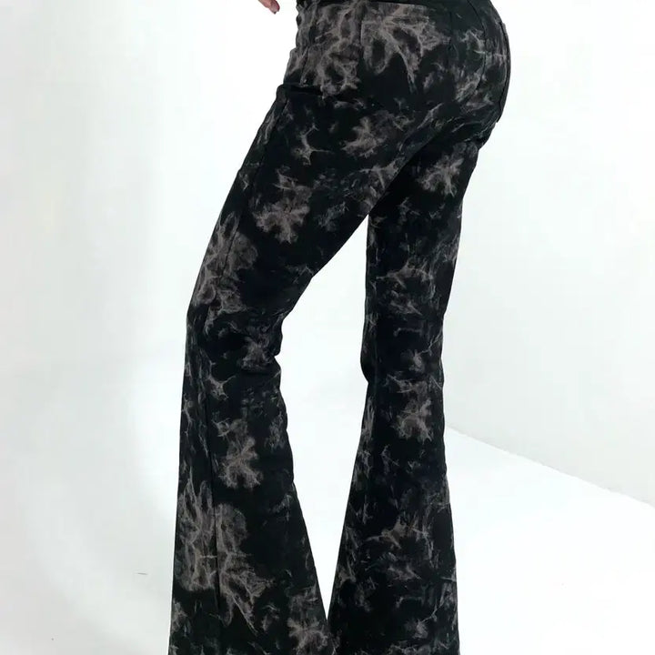 [BUNJANG] Wave Tie-dye Pants Black S / 웨이브 타이다이 팬츠 블랙 S