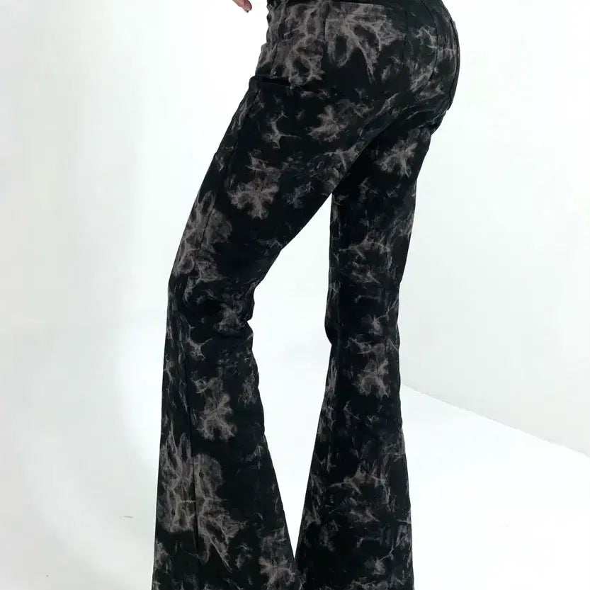 [BUNJANG] Wave Tie-dye Pants Black S / 웨이브 타이다이 팬츠 블랙 S