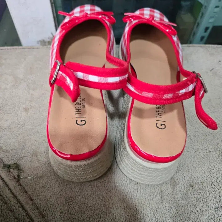 [BUNJANG] Checkered Platform Heels / 스트랙 체크 통굽구두
