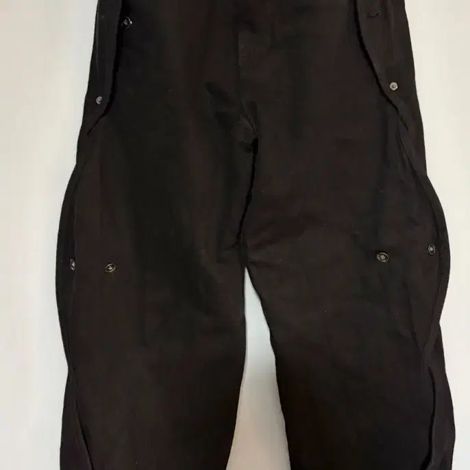[BUNJANG] Sansan Gear Cotton Wave Black Pants / 산산기어 코튼 웨이브 블랙 팬츠