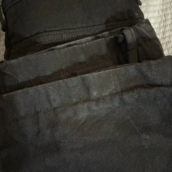 [BUNJANG] Sansan Gear Cotton Wave Black Pants / 산산기어 코튼 웨이브 블랙 팬츠