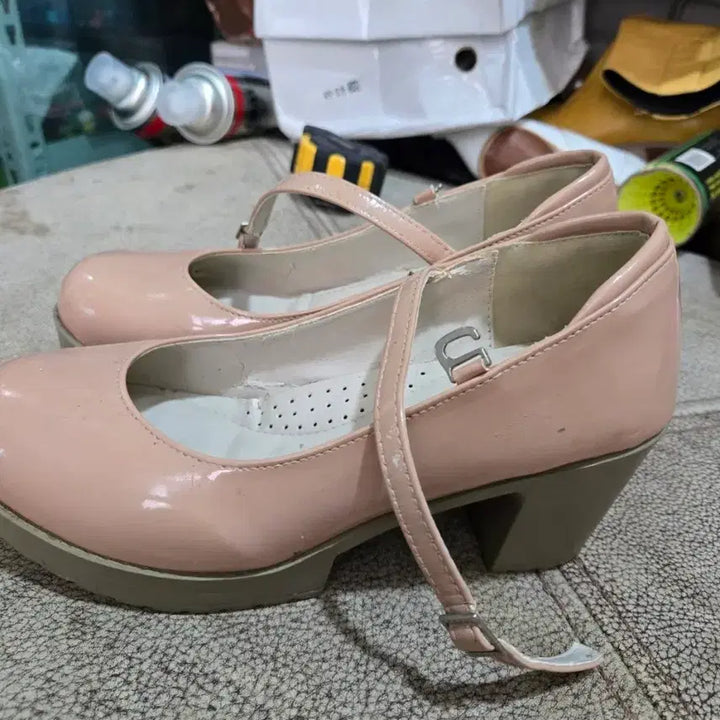 [BUNJANG] Mary Jane Platform Shoes / 메리제인 연핑크 통굽슈즈