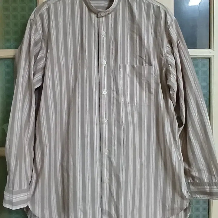 [BUNJANG] GU Striped Long Sleeve Shirt / GU 정품  긴팔셔츠  105~110 사이즈 미사용