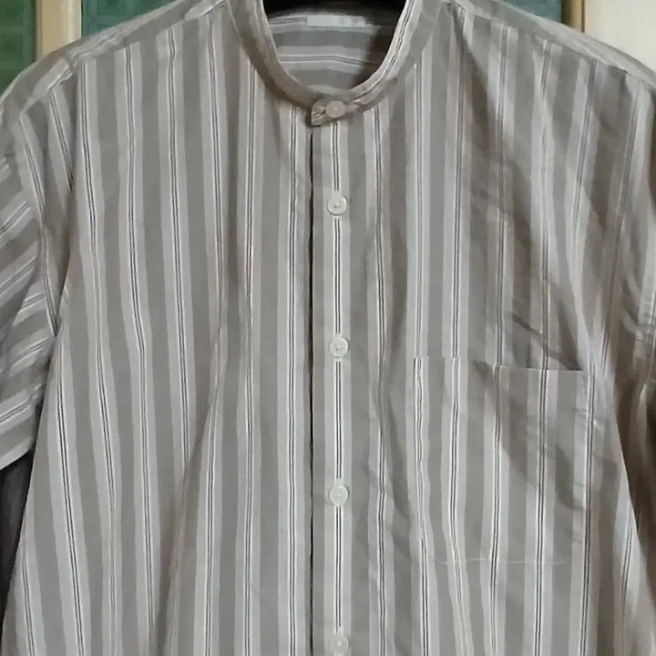 [BUNJANG] GU Striped Long Sleeve Shirt / GU 정품  긴팔셔츠  105~110 사이즈 미사용