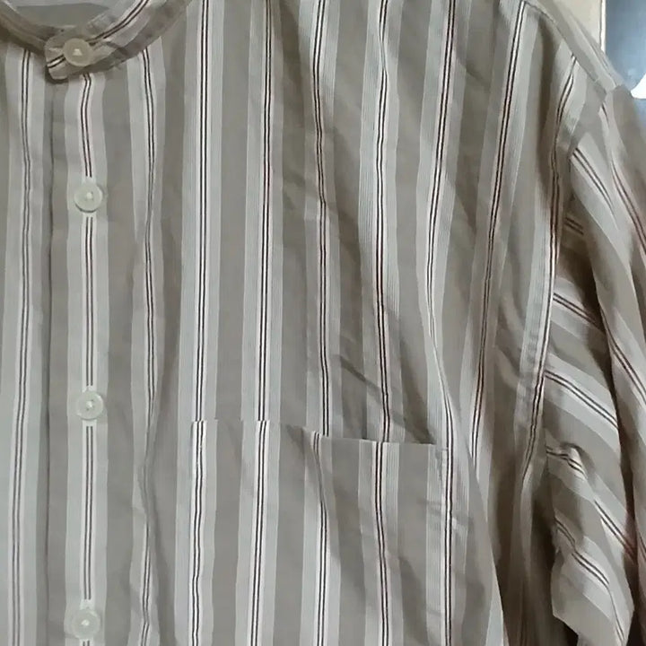 [BUNJANG] GU Striped Long Sleeve Shirt / GU 정품  긴팔셔츠  105~110 사이즈 미사용