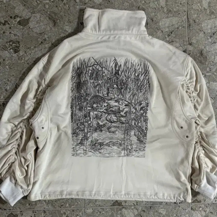[BUNJANG] Songzio Narcissus High Neck Embroidered Ivory Top / 송지오 나르시스 하이넥 자수 아이보리 50