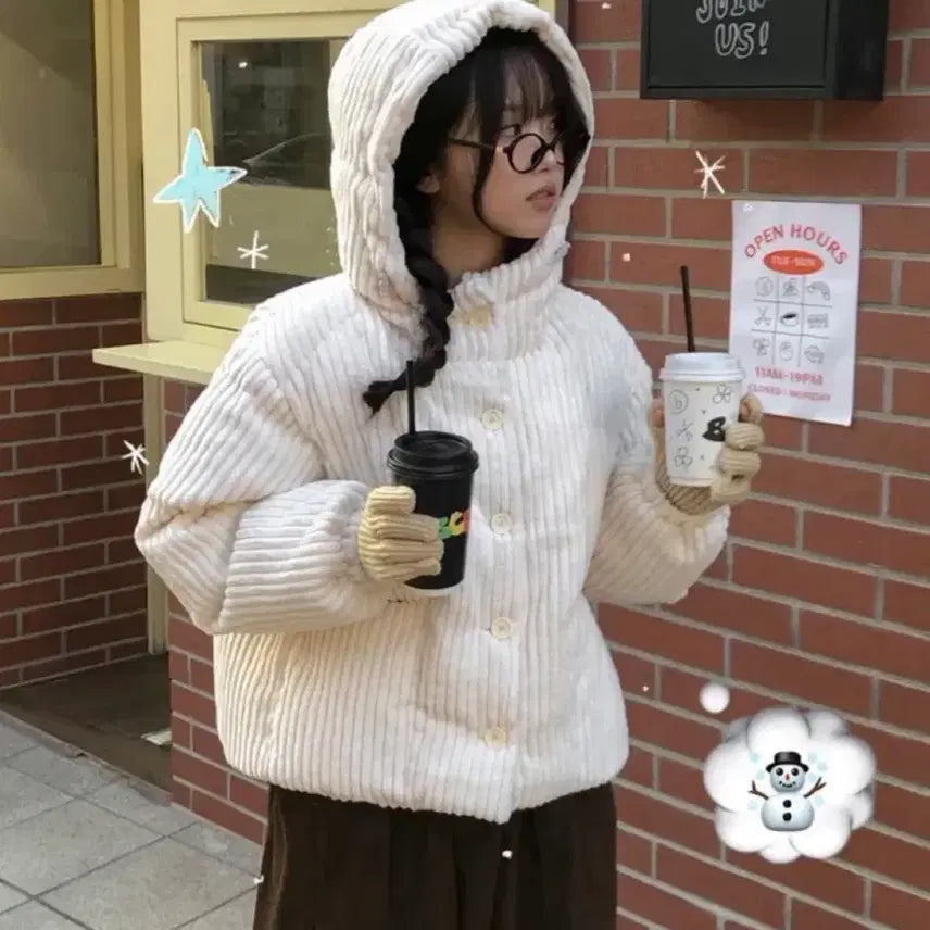 [BUNJANG] Corduroy Padded Jacket / 코듀로이 패딩