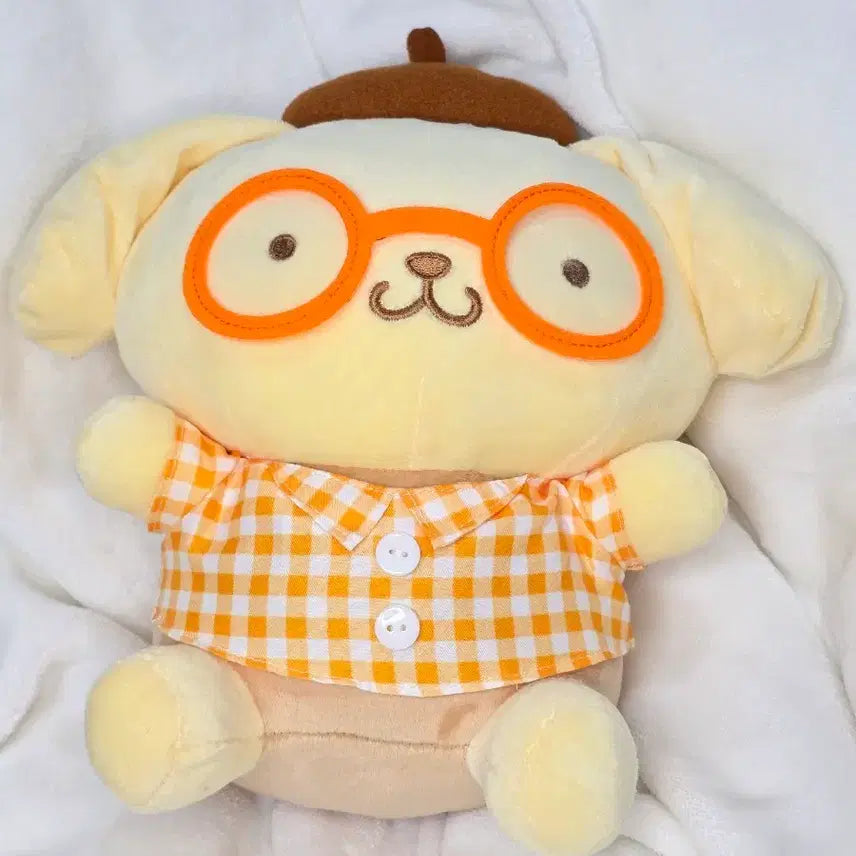 [BUNJANG] Sanrio Pompompurin Nerd Medium Plush / 산리오 폼폼푸린 너드 중형인형