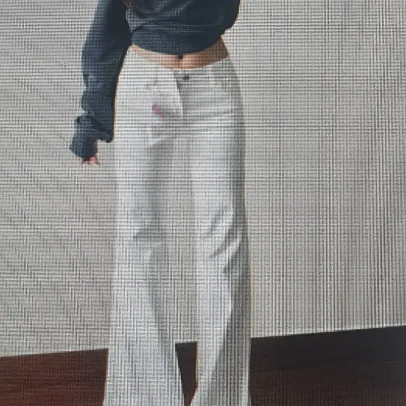 [BUNJANG] White Bootcut Slacks Denim Pants / (해외배송)화이트 부츠컷 슬랙스 데님팬츠