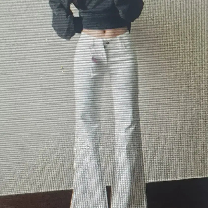 [BUNJANG] White Bootcut Slacks Denim Pants / (해외배송)화이트 부츠컷 슬랙스 데님팬츠