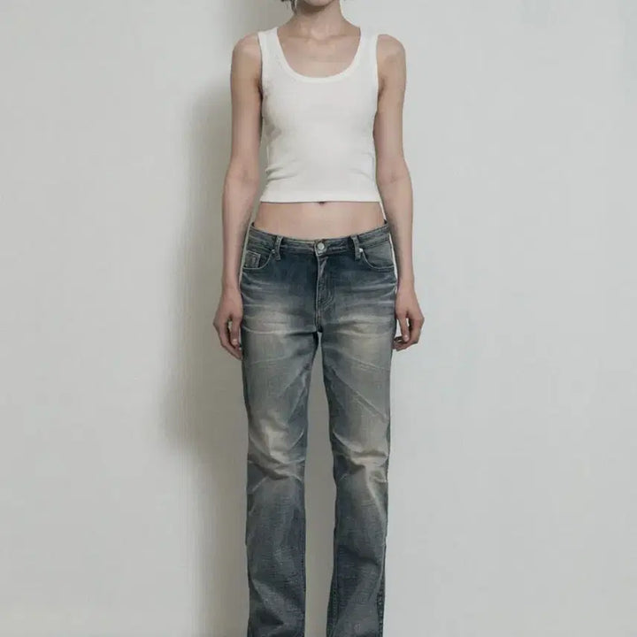 [SOLD OUT] 보헤미안서울 크럼플드 워싱 데님 팬츠 라이트블루 M