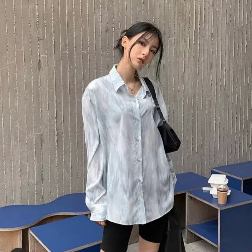 [BUNJANG] Black Up Tie-Dye Shirt / 블랙업 타이다이 셔츠 노제착용