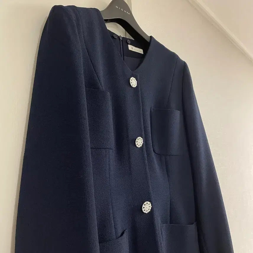 [BUNJANG] It MICHAA Detachable Collar Pocket Dress / 잇미샤 카라 탈부착 포켓 원피스 55