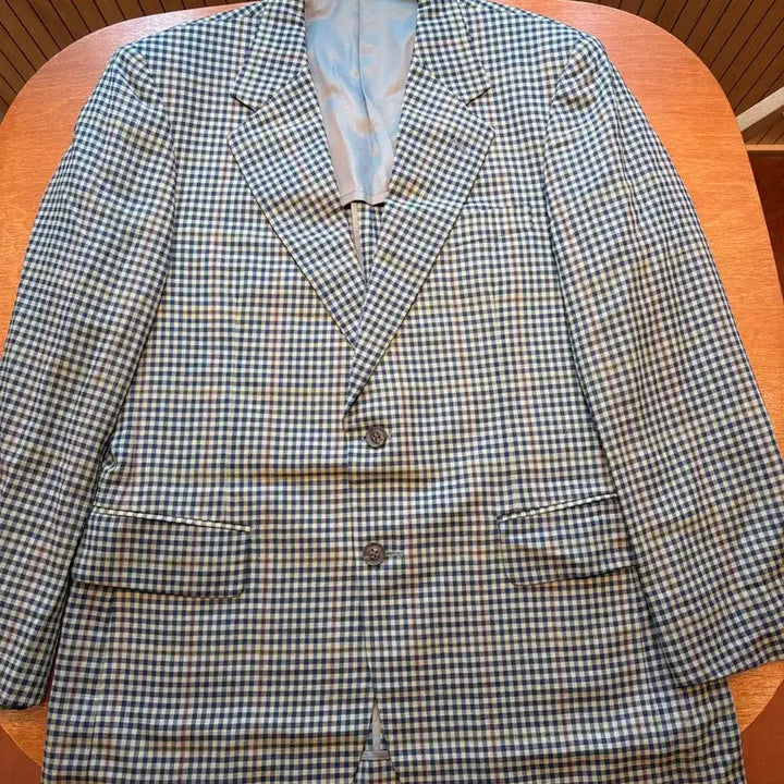 [SOLD OUT] 90s 빈티지 버버리 램스울 체크 자켓 (L~XL)