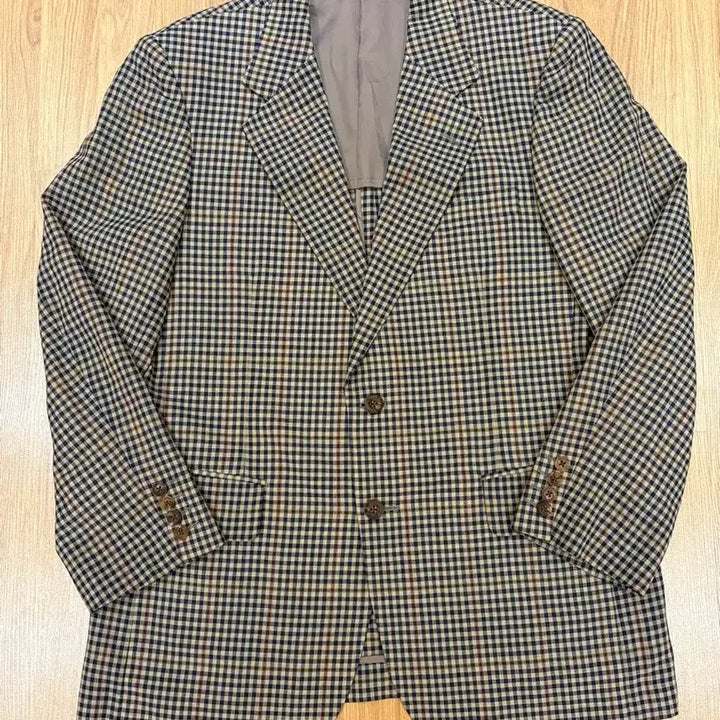 [SOLD OUT] 90s 빈티지 버버리 램스울 체크 자켓 (L~XL)
