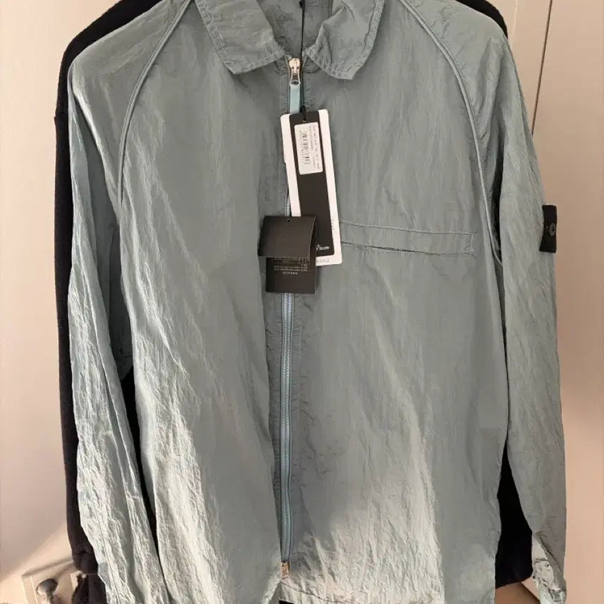[BUNJANG] Stone Island Nylon Metal Overshirt Aqua - Large / 스톤아일랜드 22SS 나일론메탈 오버셔츠 아쿠아 라지