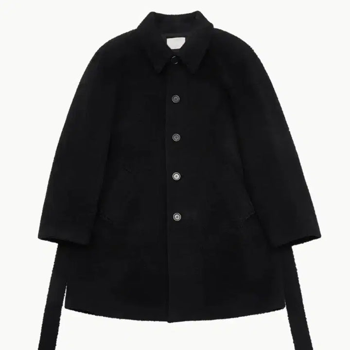 [SOLD OUT] M) 아모멘토 24fw 래글런 알파카 울 코트 블랙